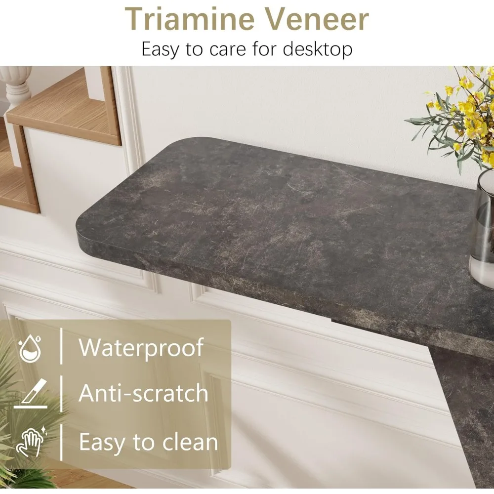 55'' Console Table, Industrial Narrow Entryway Table with Special Support Design, Accent Tables with Stable Base, Console Tables