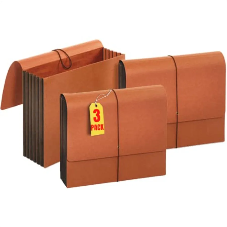 

Expanding File Folder with Flap and Cord Closure 51 4 Expansion Letter Size Wallet Redrope 3 Pack