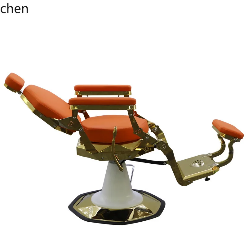 HXL Men's Retro Oil Head Hairdressing Chair Barber Shop Haircut Chair