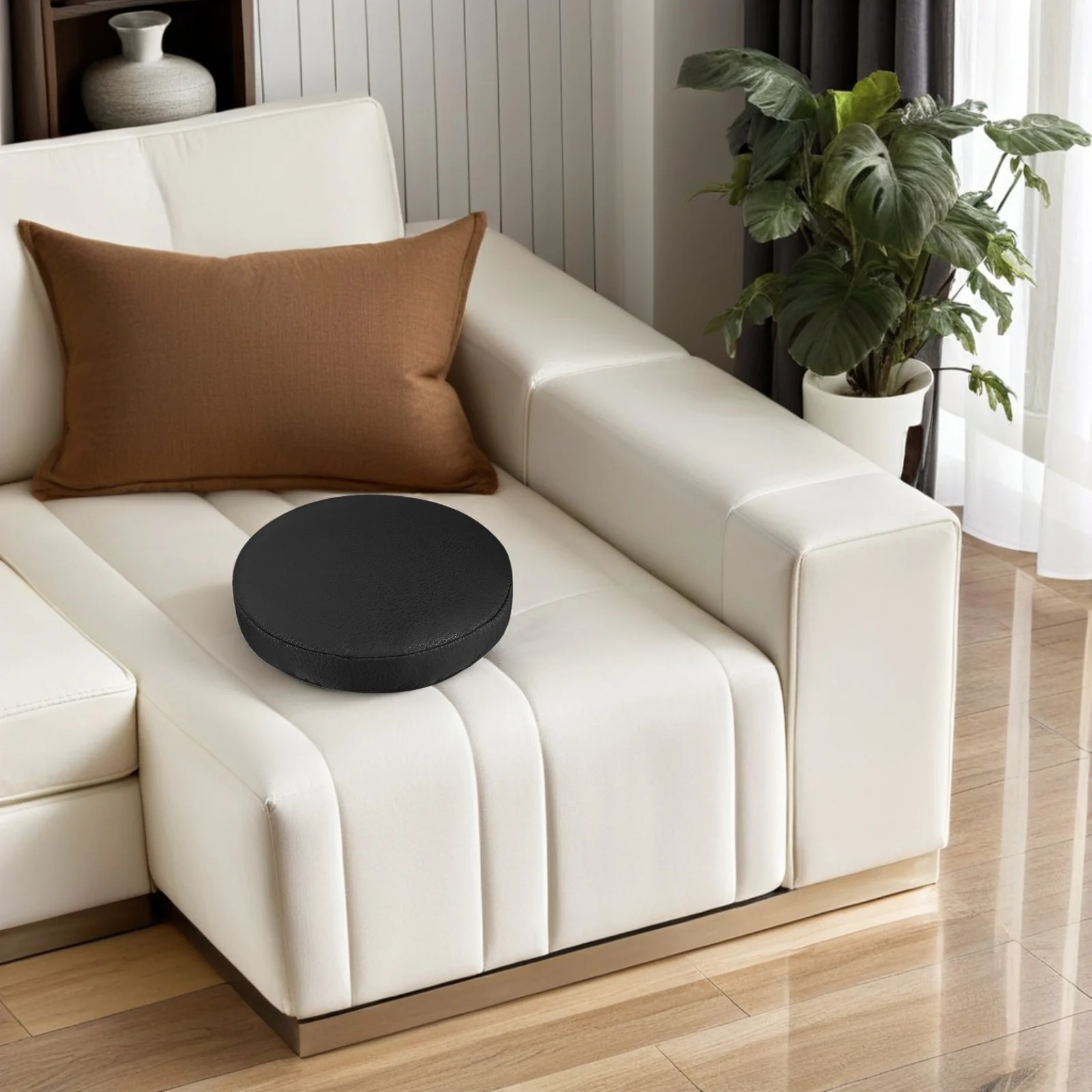 2 stuks elastische zwarte ronde krukhoezen voor barstoelen stoelbeschermer stretch eetkamerstoel hoes thuis keuken kamer ontwerp