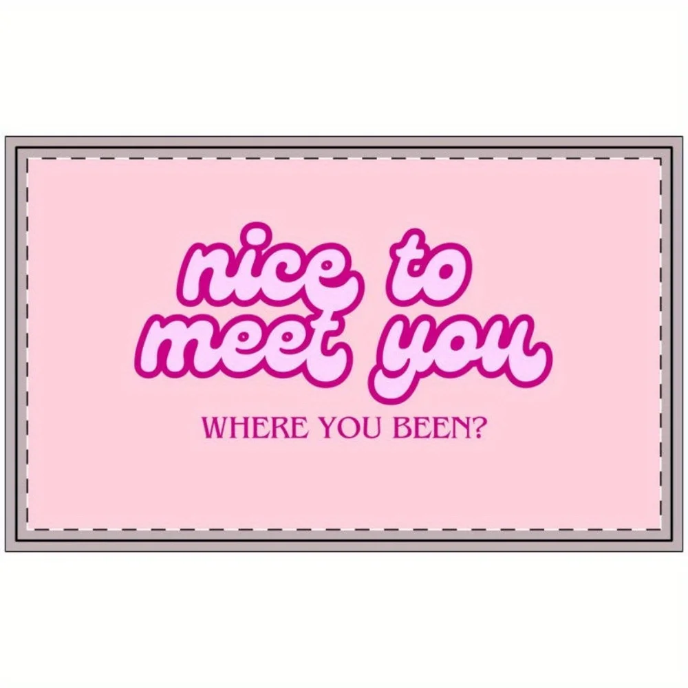 

Nice to Meet You Non-Slip Doormat - Welcoming Home Decor, Perfect for Entryways, Adds a Warm Greeting Touch