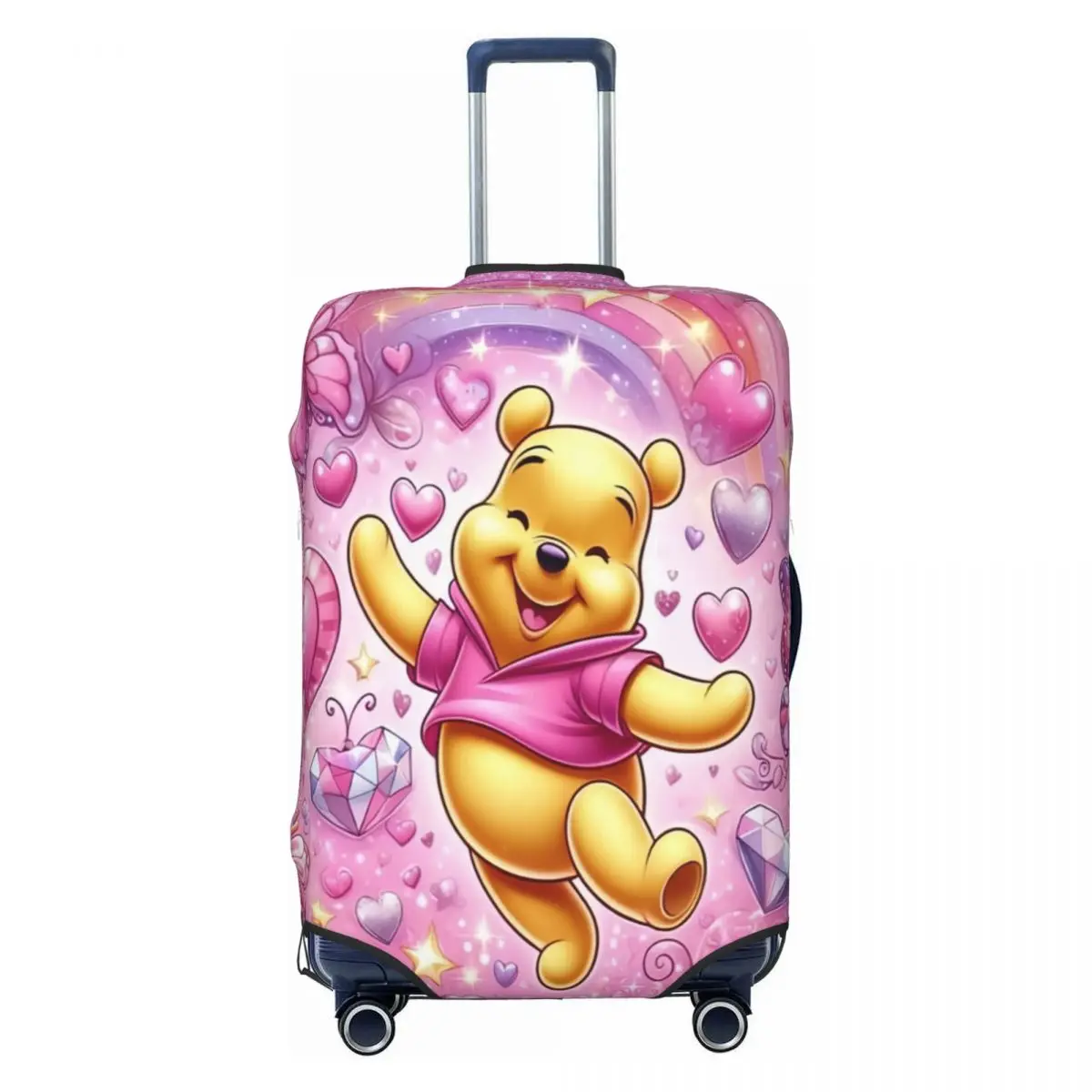 

Custom Cute Bear Winnie The Pooh Luggage Cover Protector Funny Travel Suitcase Protective Cover for 18-32 Inch