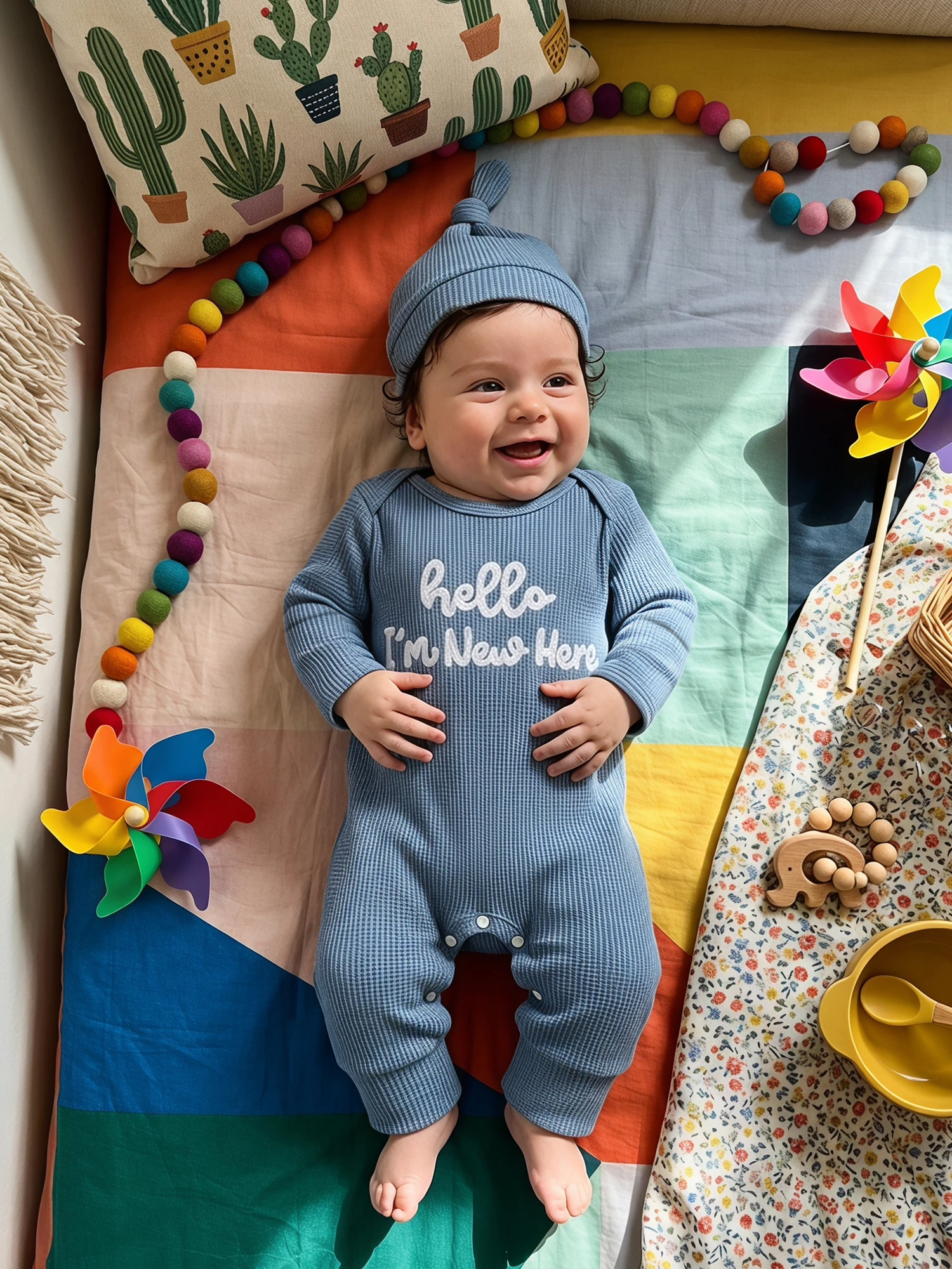 Baby Boy Embroidered Romper Set 2
