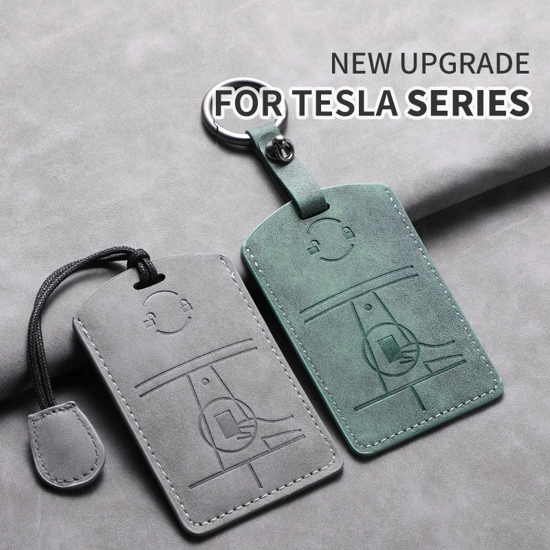 غطاء مفتاح بطاقة Tesla Modelly Modelx3 نموذج عالي الجودة حقيبة بطاقات استشعار حقيبة واقية بإبزيم #1