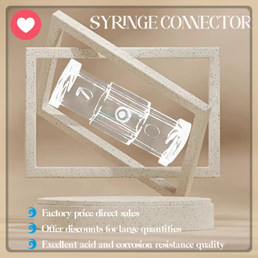 

Double Joints Coupler Syringe Connector Transparent Female to Female Luer Lock Sterile Individual Packaging