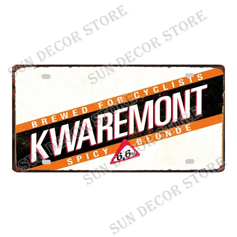 LEO SINGHA Westvleteren Beer Car License Retro Metal Sign Plaque Decoration Room Man Cave Club Wall Decor Plate 6x12Inch C-470