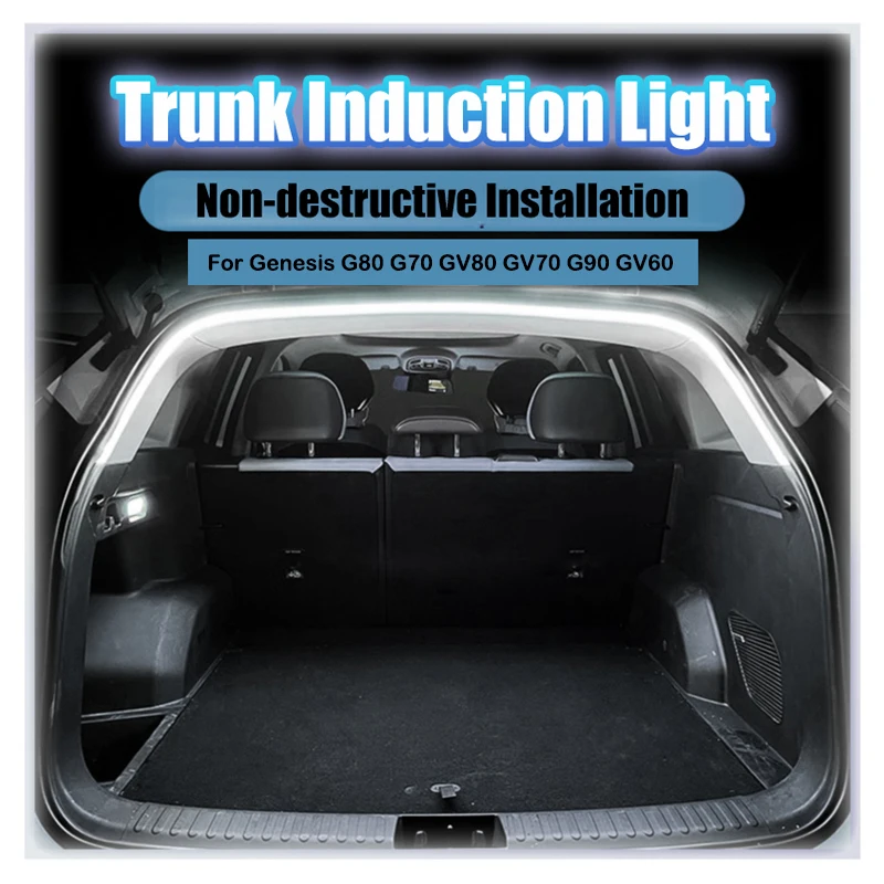 

For Genesis G80 G70 GV80 GV70 G90 Trunk Ambient Light Strip Warm LED Hidden Install Non-Destructive Decorative Interior Light