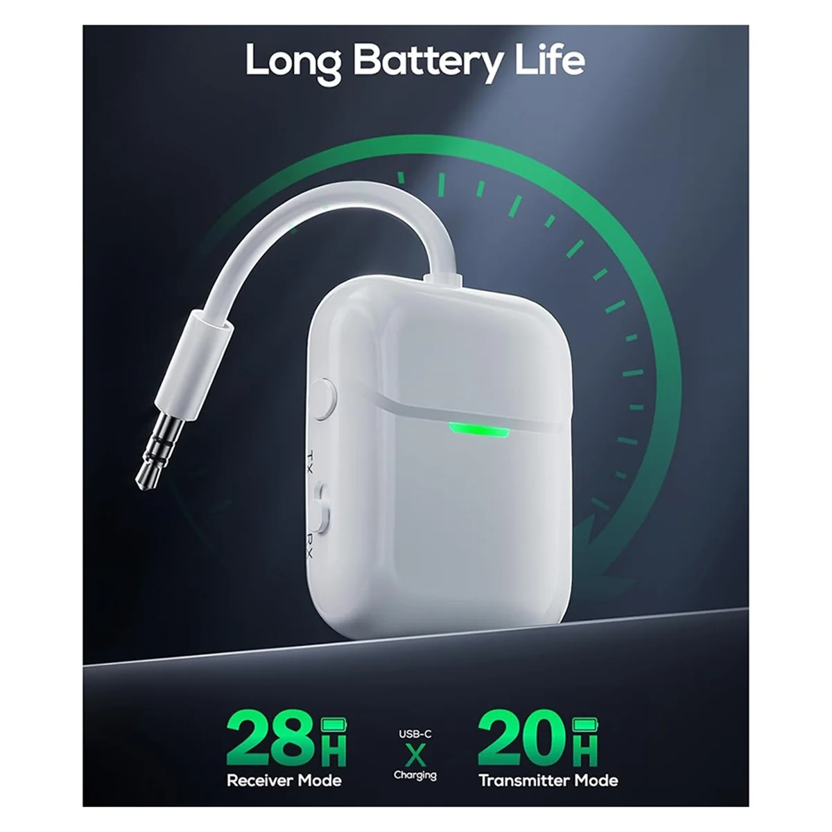 2025+Bluetooth Wireless Audio Sender Empfänger, Bluetooth-Adapter für alle 3,5-mm-Buchsen