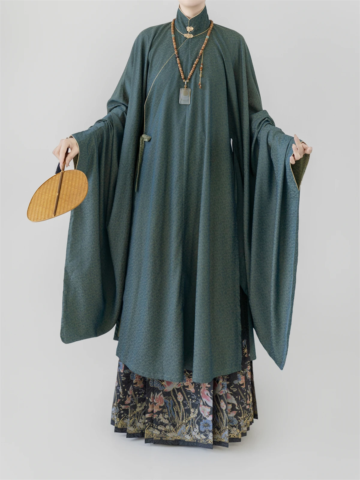 

Новая женская длинная юбка Nanan Taste Original Ming Dynas Hanfu с воротником-стойкой и боковым разрезом, весна-осень