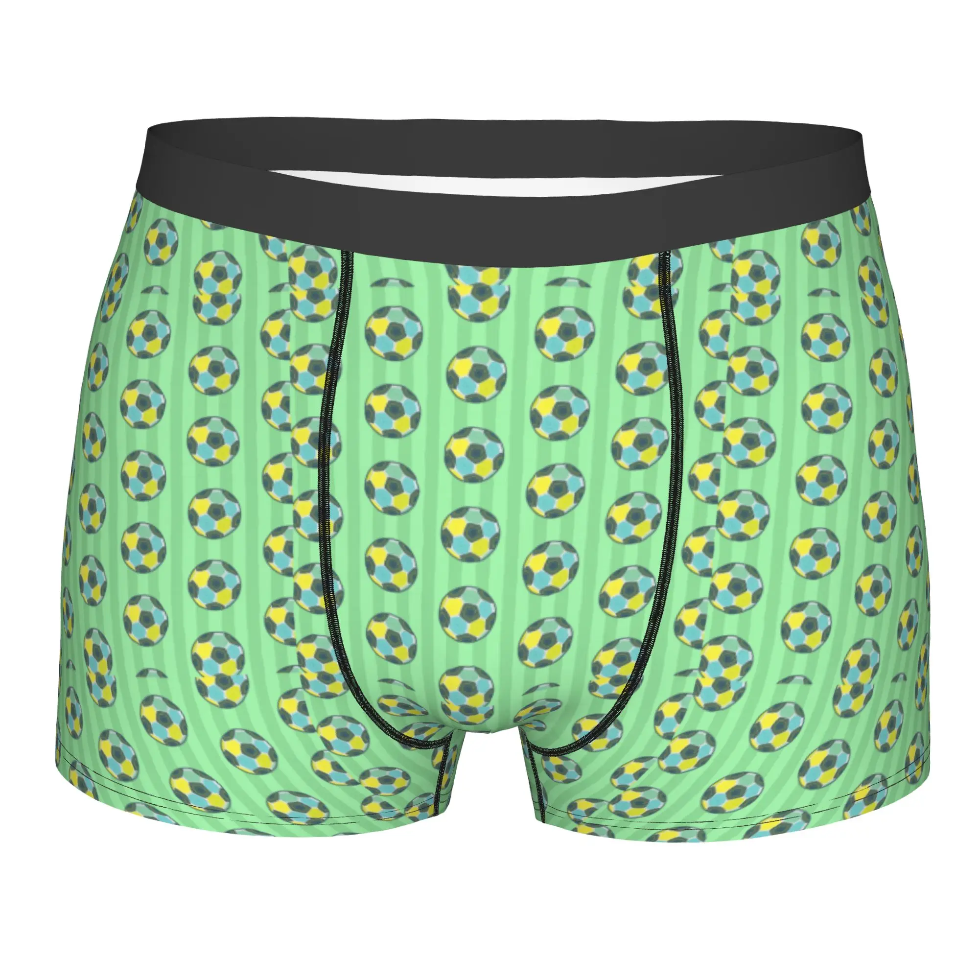 Custom Football Soccer Ball Pattern Underwear Men Breathable  Boxer Briefs Shorts Panties Soft Underpants For Male
