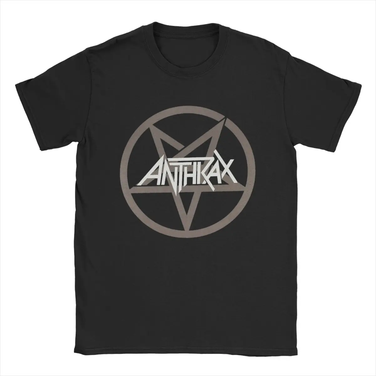 Men T-Shirt Anthrax Band Novelty 100% Cotton Tees Short Sleeve T Shirt Crew Neck Clothing 4XL 5XL 6XL