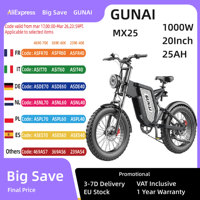 GUNAI MX25 Electric Bike For Adults,1000W Motor 20\