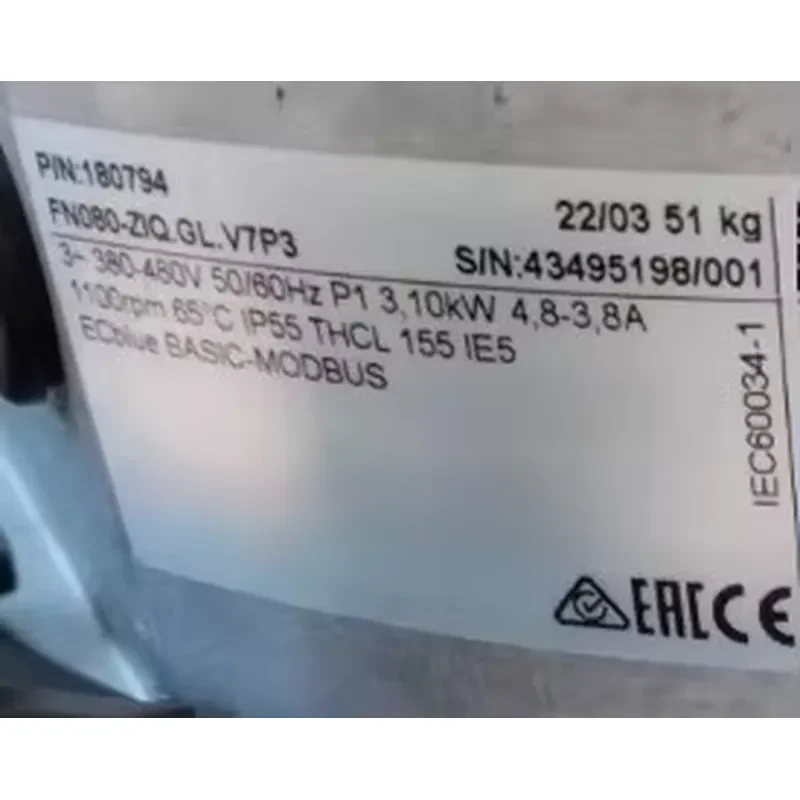 

New ZIEHL-ABEGG FN080-ZIQ.GL.V7P3 Axial fan FN080-ZIQ.GL.V7P3 FAST SHIPPING