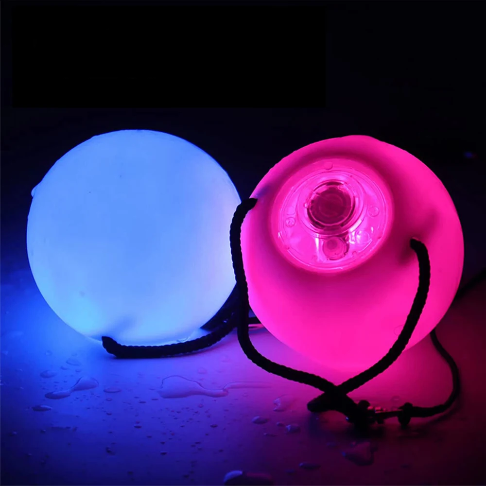 1PC luminous LED POI throwing ball for professional belly dance stage props and performance accessories