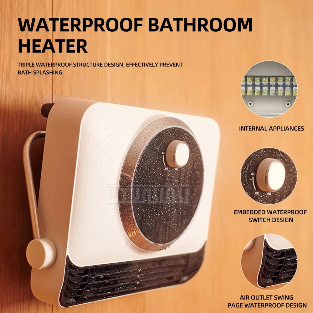 Good Quality Household Wall Mount Quick Heater 1800W Bathroom Waterproof Heater with Towel Drying Rack