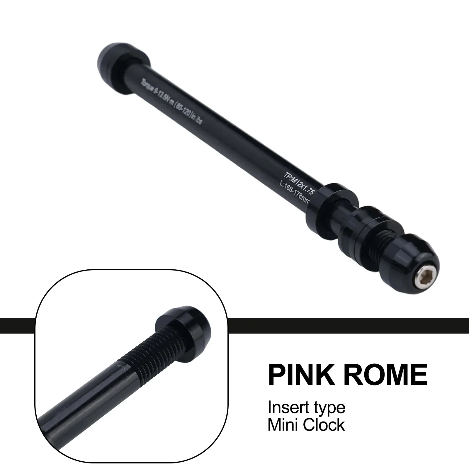 1pc Bicycle Axle Mountain Bike Riding Platform Rear Wheel Axle Trainer Thru Axle String Skewer 12x142-148mm P1.5/P1.75/P1.0 Acce