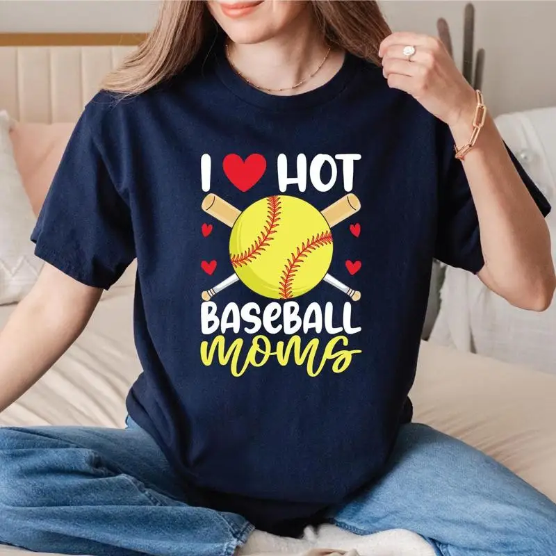 

Футболка I Heart Hot Moms Love Baseball на заказ Best Friend