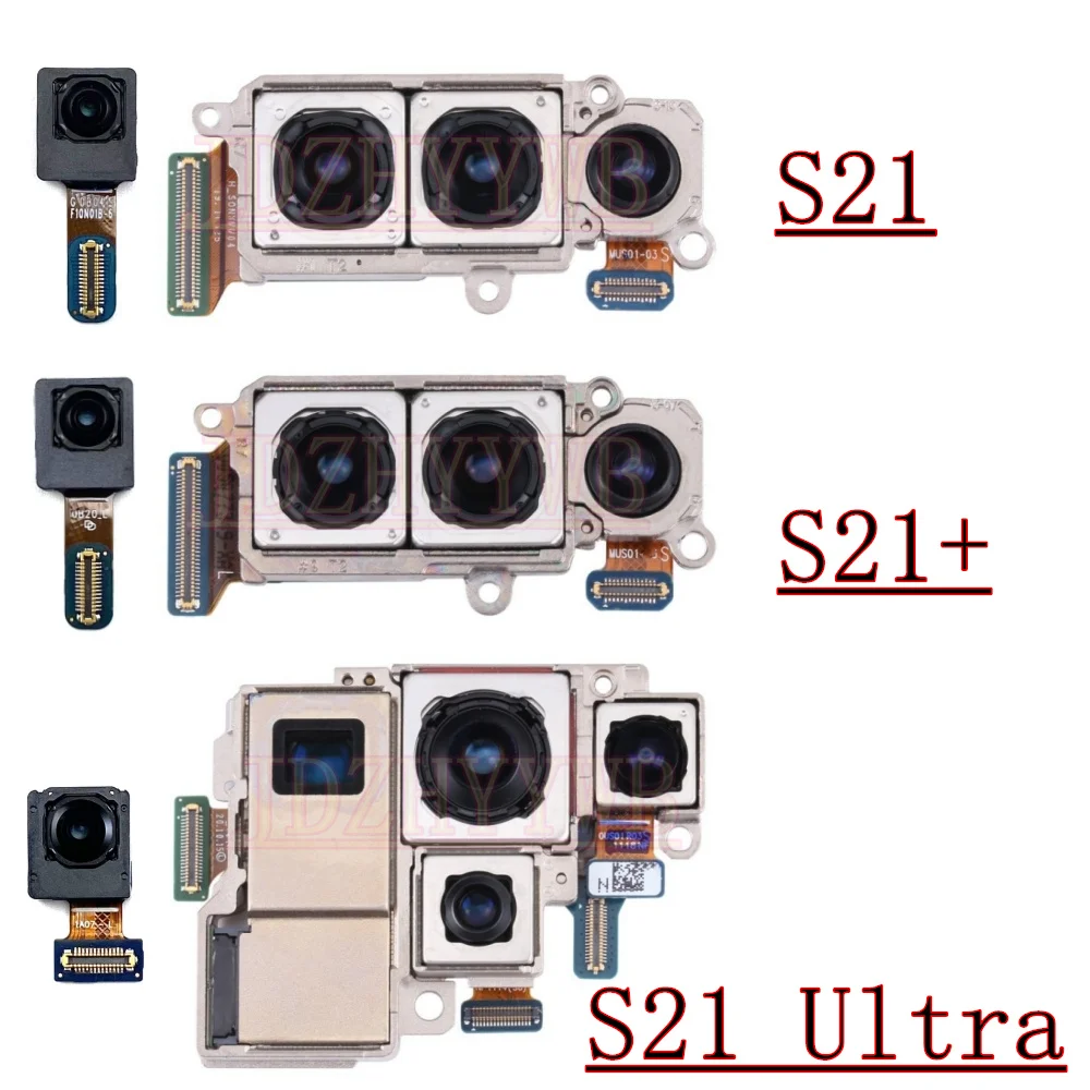 Front Rear Camera For Samsung S21 Ultra S21+ 5G Frontal Selfie View Wide Main Back Facing Camera Module Flex Cable Spare Parts