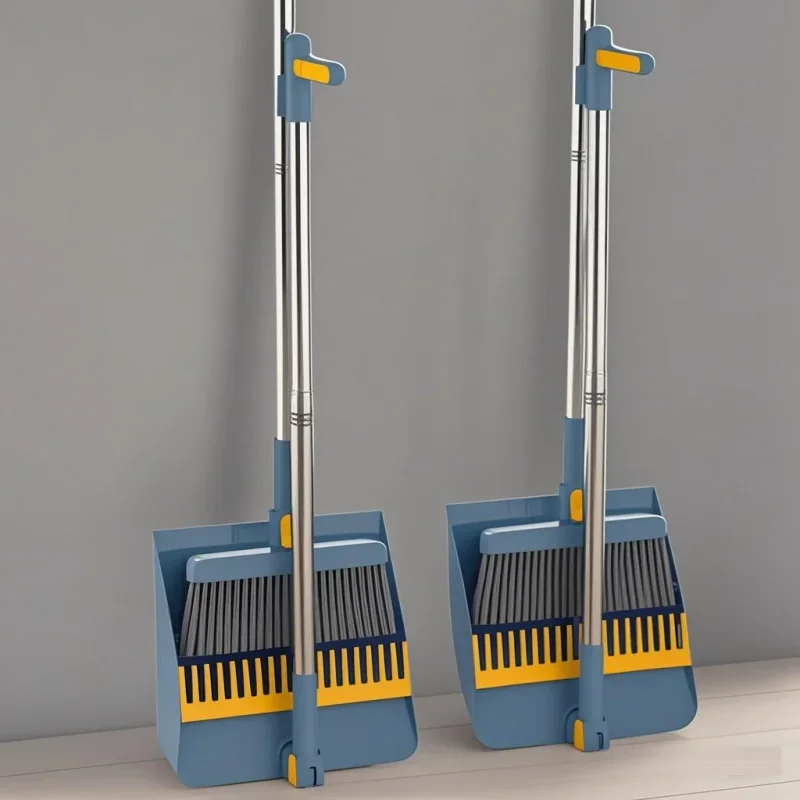 1 Set Household Broom And Dustpan Set Durable Sweeping Broom And Dustpan With Long Handle For Home Office School Dorm