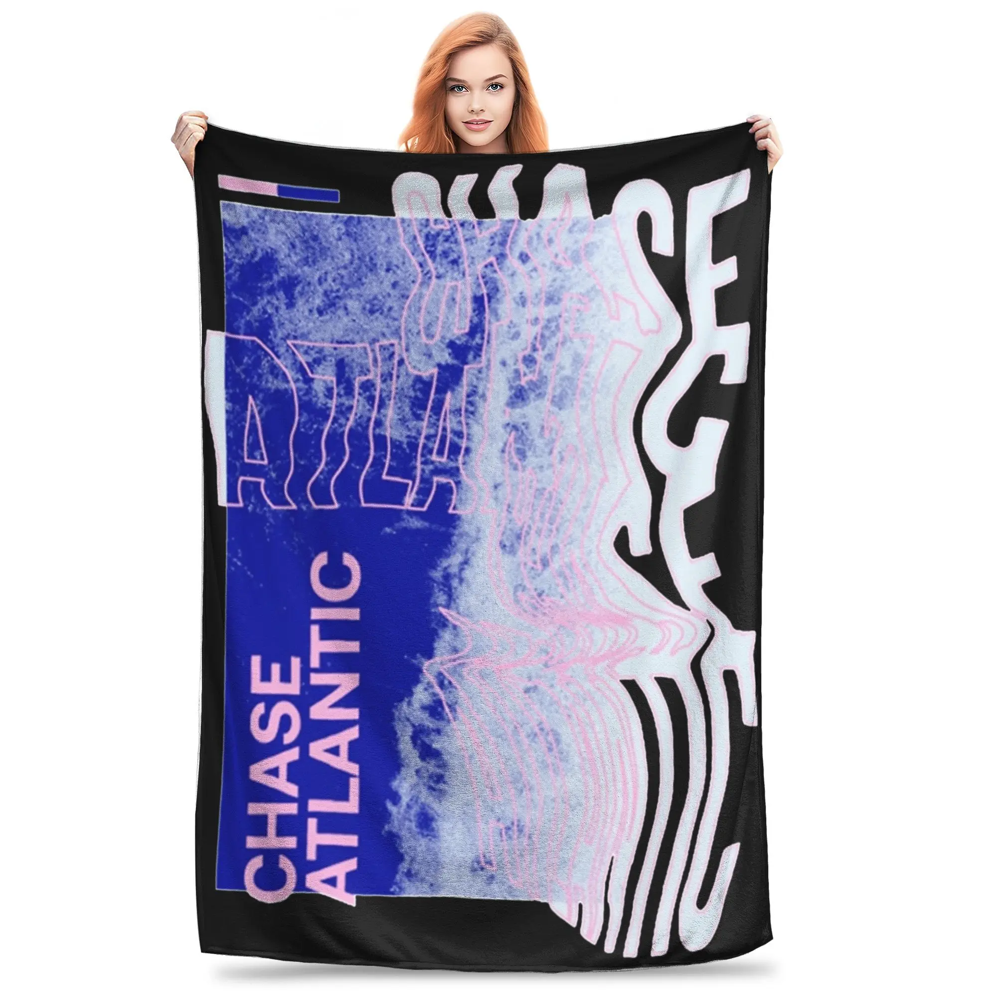 Chase Atlantic R&B Band Printed Blanket Super Soft Cozy Tidal Wave Music Album Throw Blankets for Bed 50x60 Inches Multiple Size