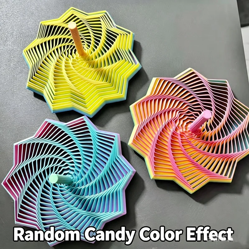 3D-Gedrucktes Erweitertes Sensorisches Fidget-Stern-Modell Visuelle Illusion Sechseckige Wirbelnde Spiral-Ornamente Stressabbau-Brettspiel-Spielzeug – Detail 1