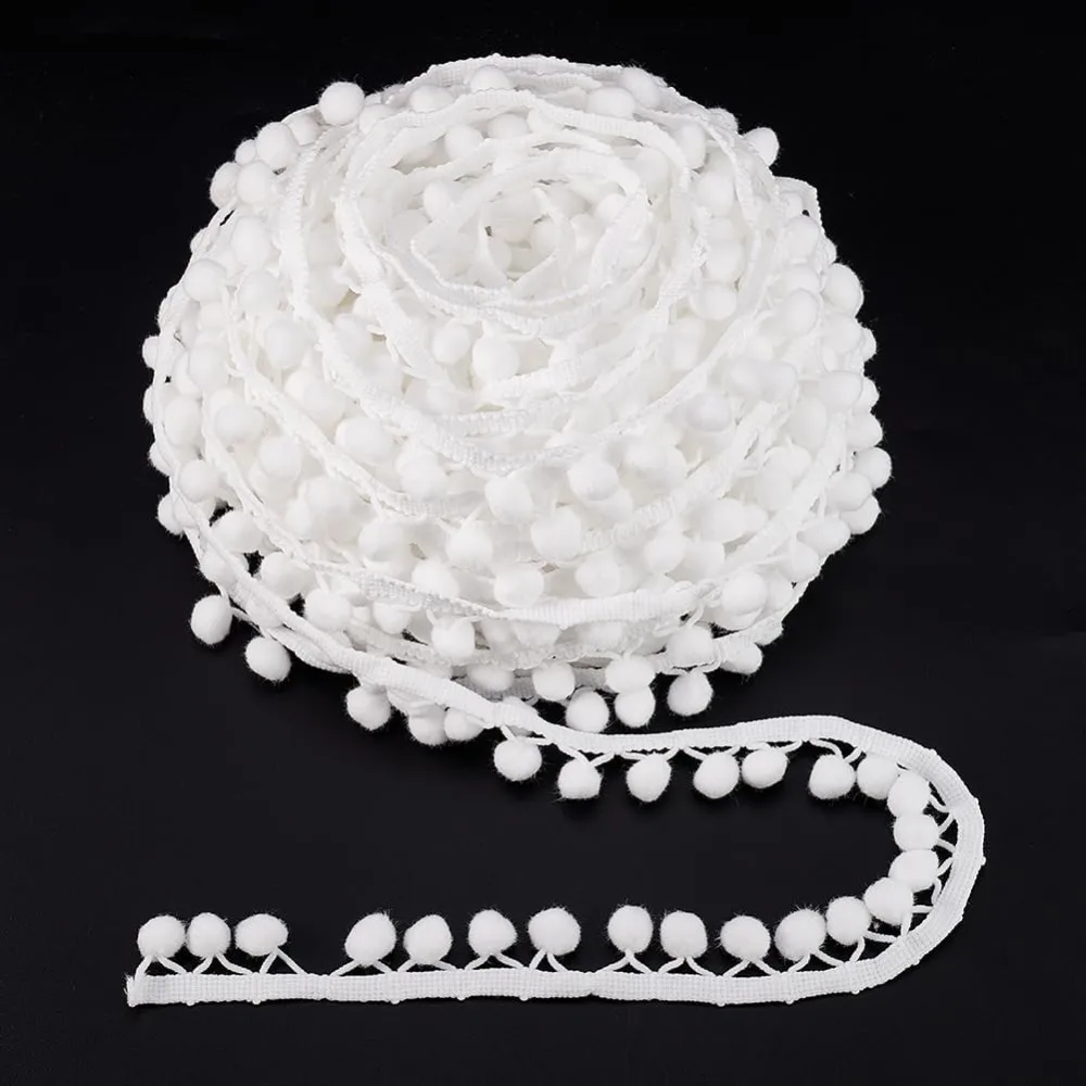 Cotton Ribbons Round Edge White 7/8 ~1 inch(22~24mm)