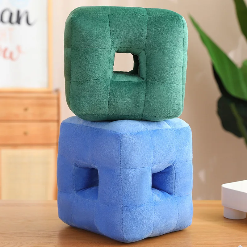 Cubo-Cube magique créatif en peluche pour enfant, oreiller mignon, jouets doux, anime, cadeau d'anniversaire pour garçon et fille, 25cm