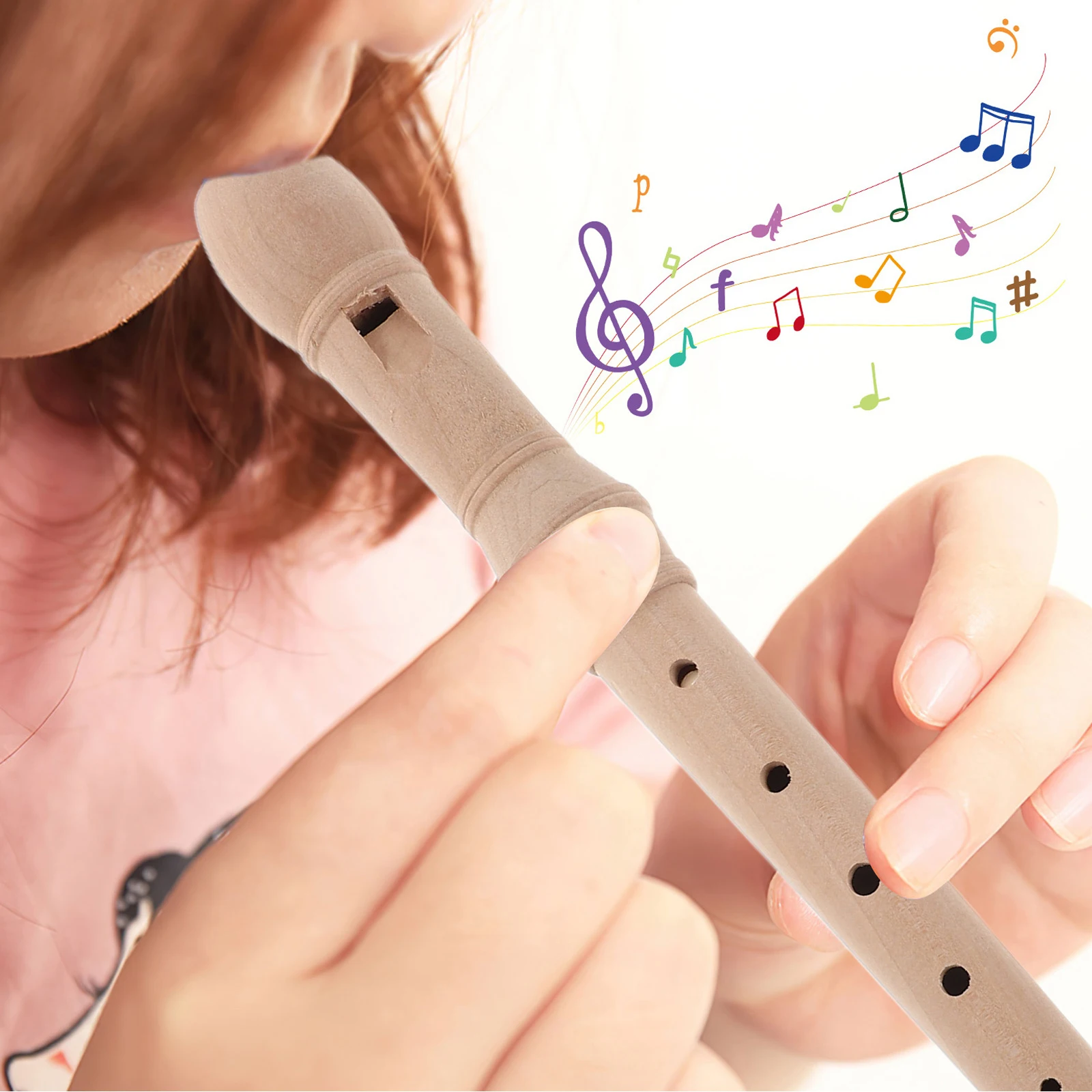 

2 Pcs Clarinet Kids Music Flute Children Wooden Recorder Musical Instrument Soprano
