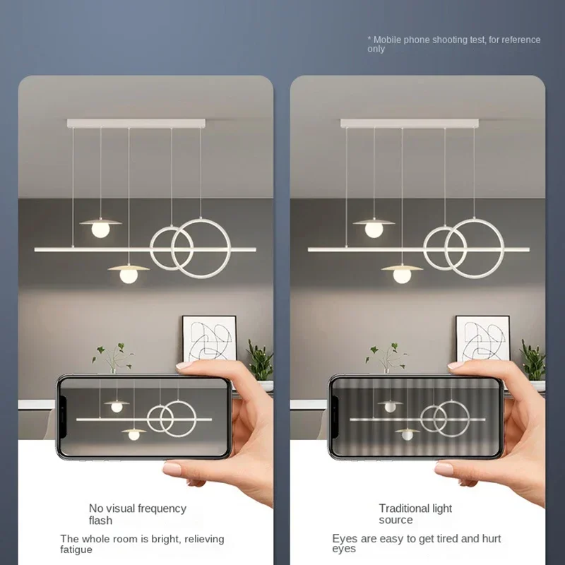 Скандинавская Минималистичная гостиная Светильник, потолок для столовой, новая современная простая студия, кафе, бар, светодиодная люстра в виде летающей блюдце