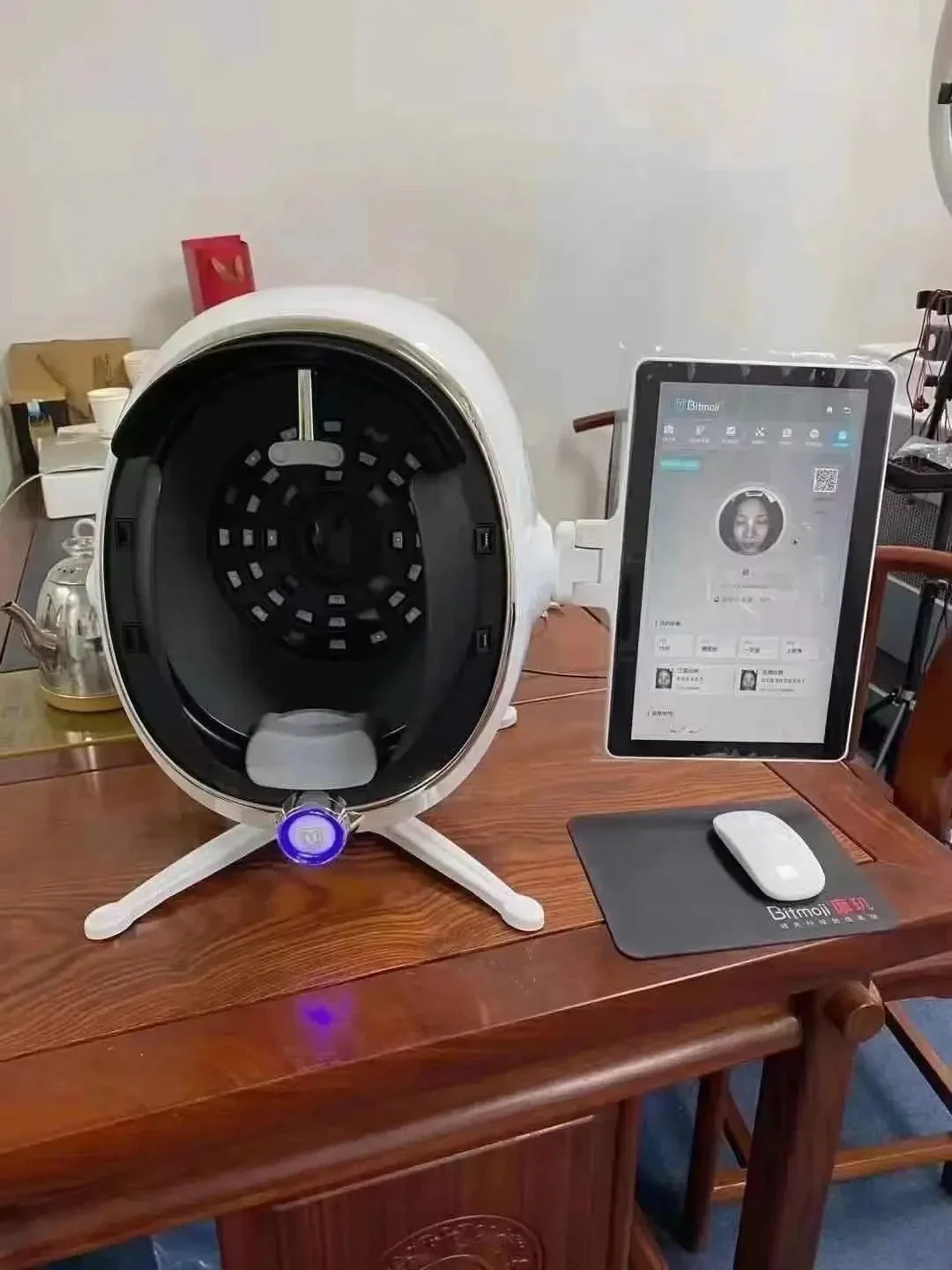 Analyseur de Scanner de peau 3D, analyse faciale en temps réel avec détection des rides des pores, miroir magique, application multilingue