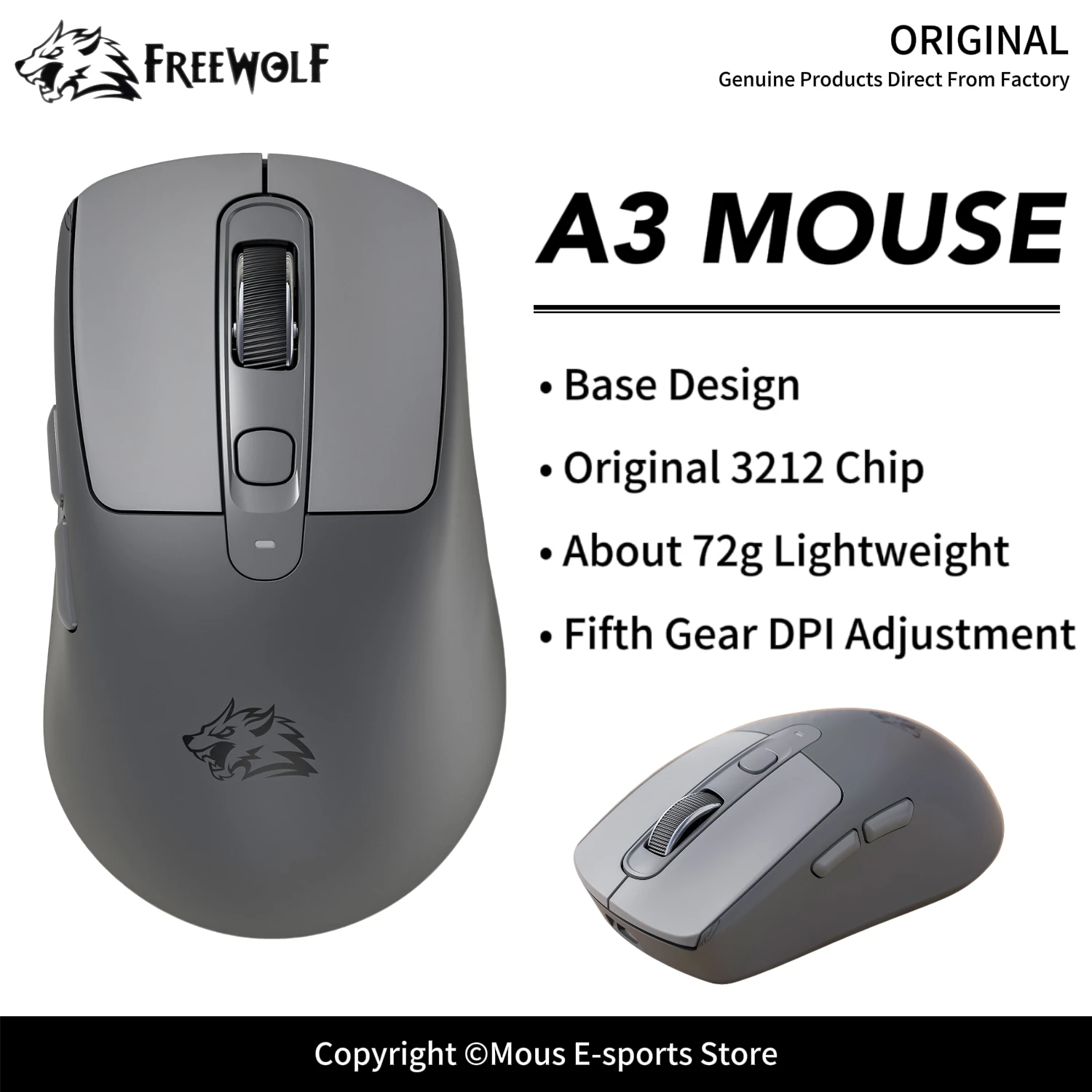 mouse-sem-fio-silencioso-a3-freewolf-com-chip-paw3212-bateria-de-400mah-carregamento-rapido-tipo-c-material-abs-24g-e-bt50-para-e-sports
