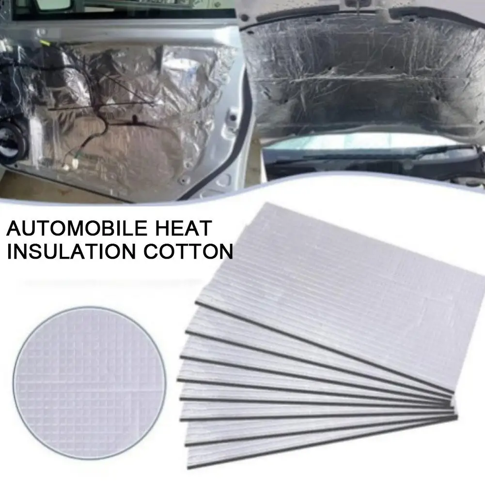السيارات عازل للصوت حصيرة عازلة للحرارة غطاء السيارة الضوضاء لوحة التخفيت لتعزيز هادئة السيارة والراحة 5/10 مللي متر A4Y3