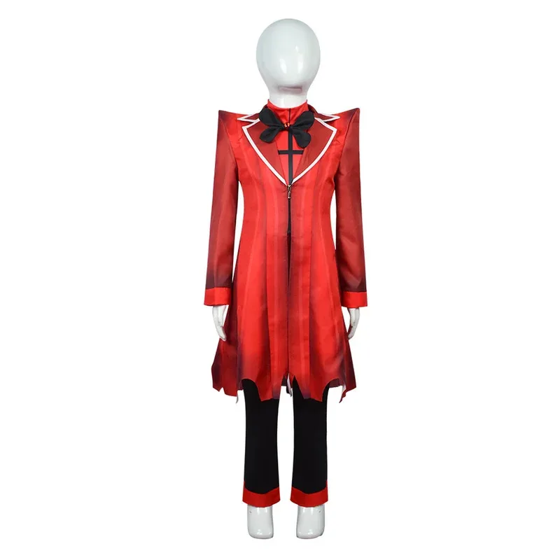 

COSda@Kids Alastor Cosplay Costume Anime Cartoon Hotel Roleplay Gloves Bow Tie Full Set Chidren Child Halloween Carnival Party O