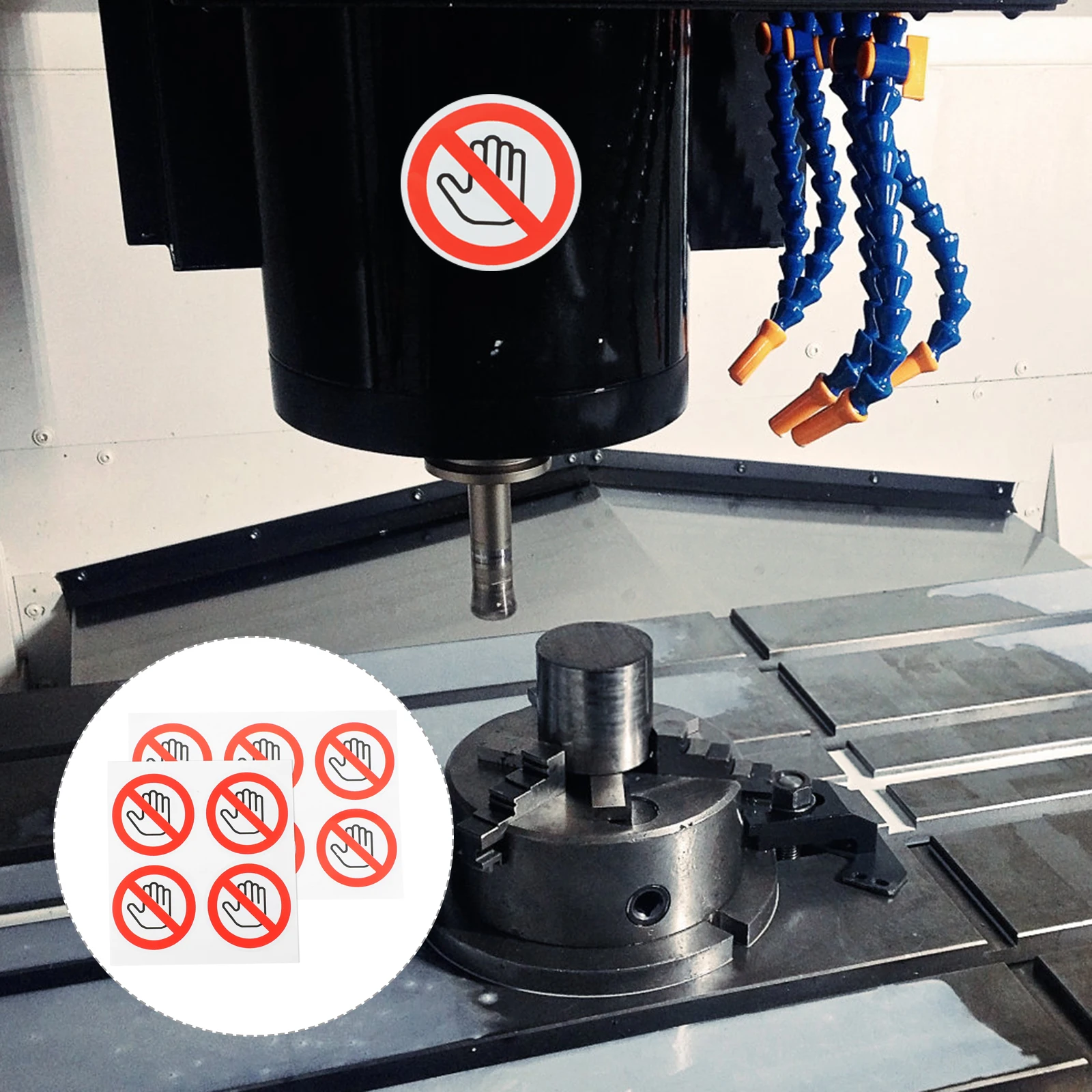 

10pcs Do Not Touch Warning Stickers 25mm Round Safety Labels Self Adhesive Vinyl Decals for Equipment Machine Caution Signs