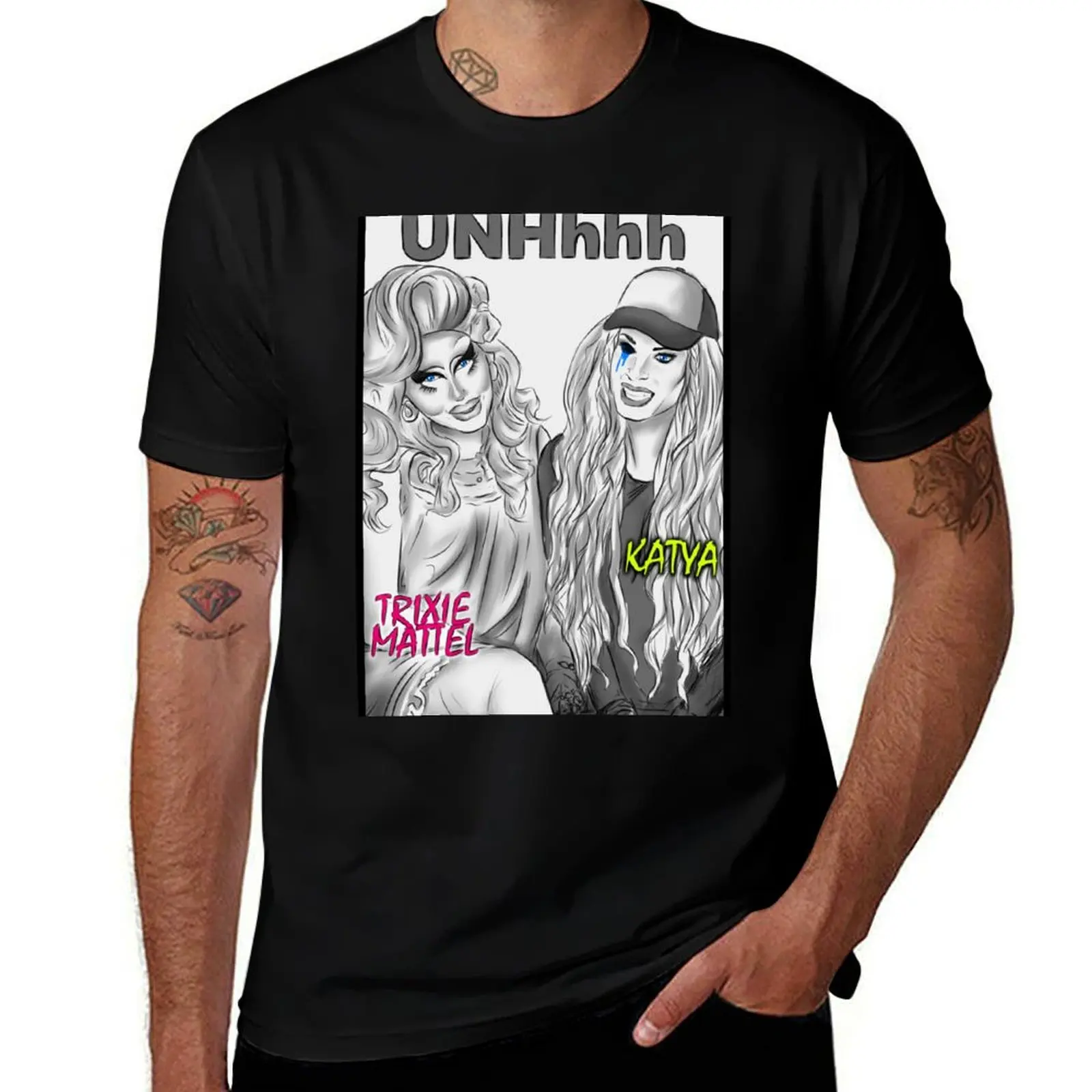 UNHhhh Katya Trixie T-Shirt Simple Casual Short Sleeve Tee T-Shirt