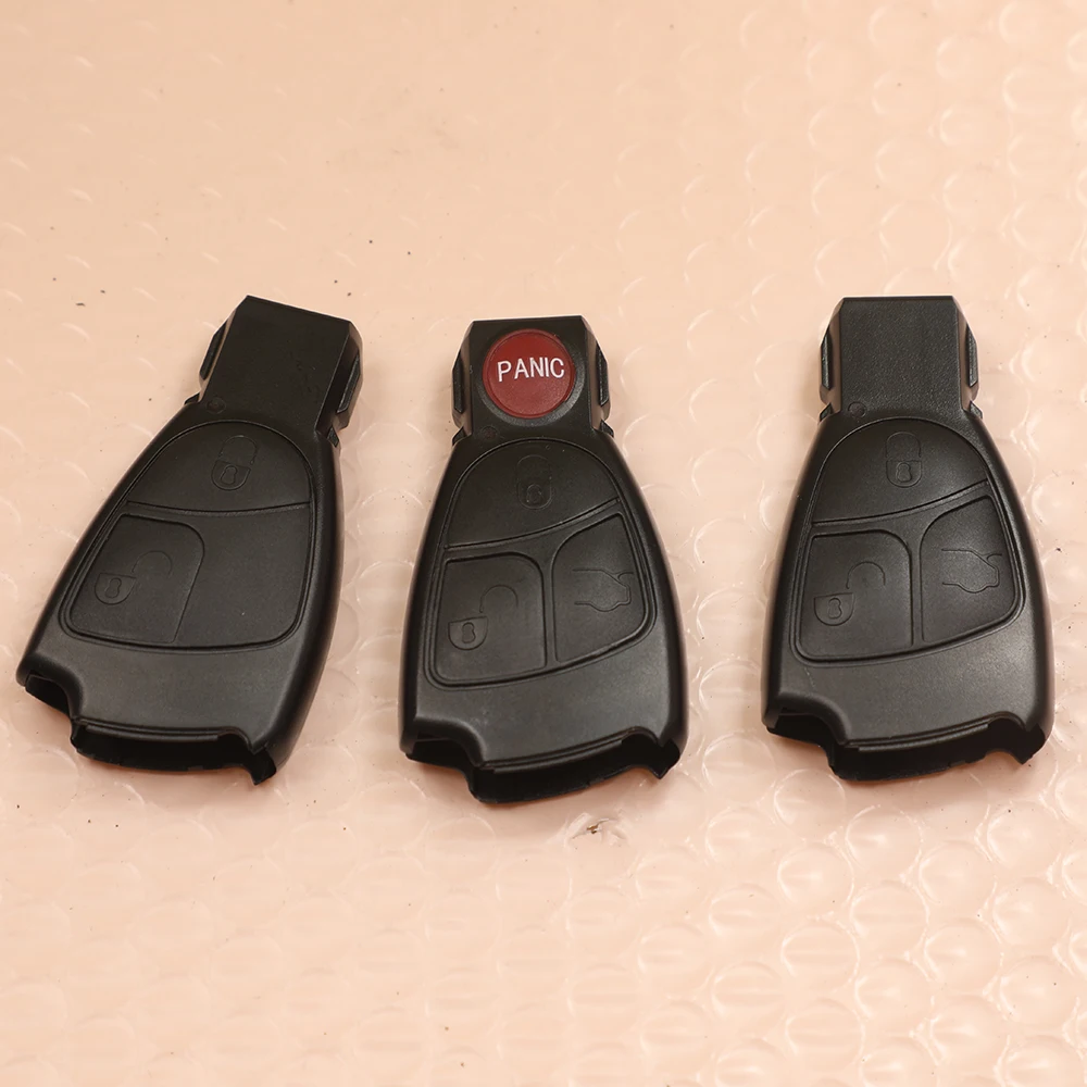

jingyuqin Replacements Fob Remote Key Fob Case Cover For Mercedes Benz B C E ML S CLK CL 3 Buttons 2B 4BT