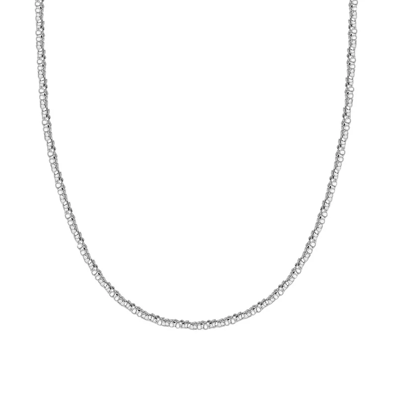 broken silver necklace men's and women's niche high-end sparkling neck chain broken silver