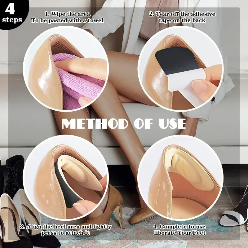 High Heels Cushioned Pad Protector Shoes Rear Anti Fall Sticker Relieve Pain Protective Insole Shoe Inserts Sneakers Cushion image 4