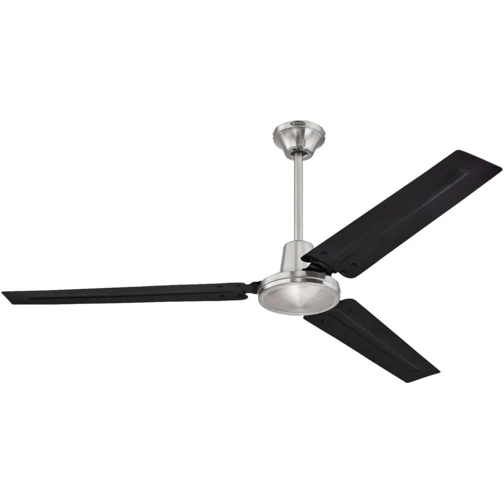 

7800300 Jax Ceiling Fan, 56-Inch, Brushed Nickel Black Blades