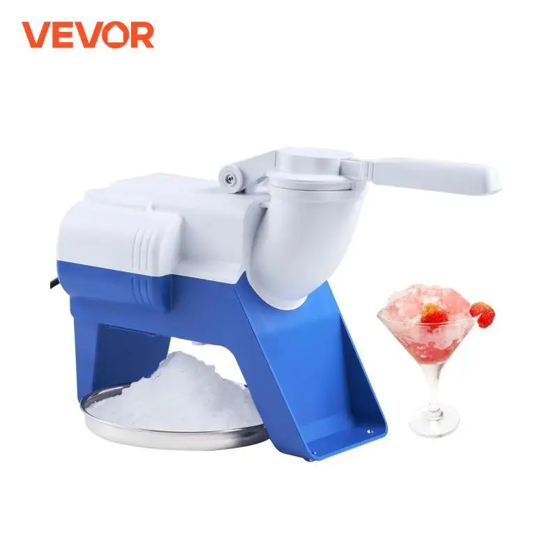 VEVOR 180W Snow Cone Machine Ice Shaver Electric Crusher Granizing Glass Blender Chopper Cool Colder for Home Kitchen Commercial