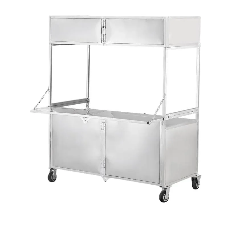 Commercial Portable Collapsible Foldable Grocery Food Shopping   Wagon Trolley Cart with Wheels