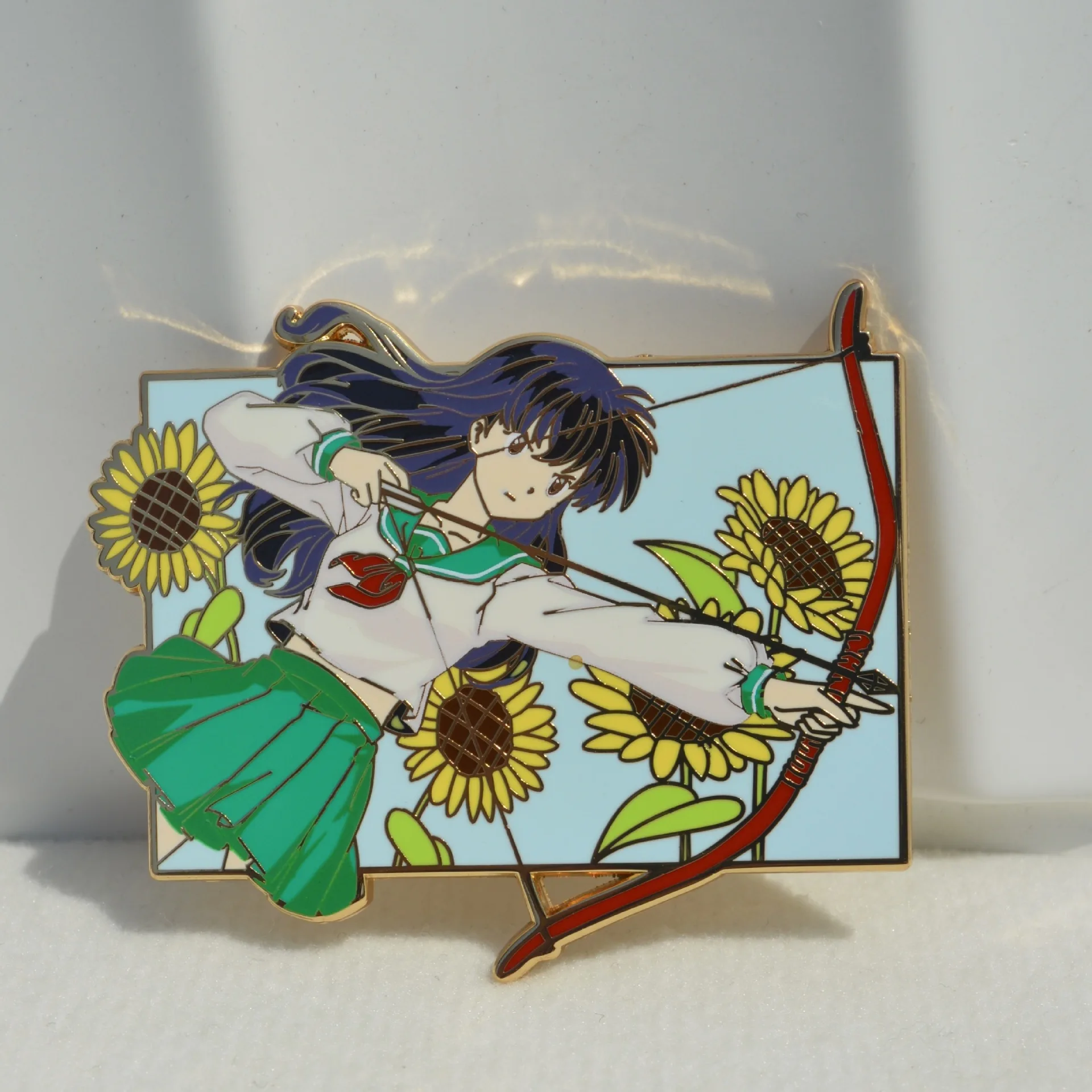Anime Inuyasha Enamel Badges Kagome Metal Pins Japanese Manga Brooches for Backpack Bag Clothing Lapel Cosplay Toys Gifts Decor