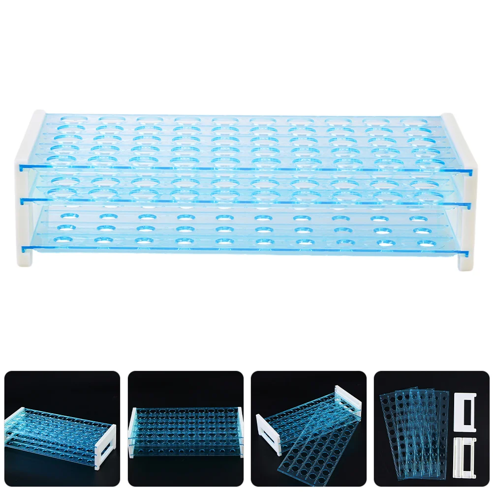 

3 Pcs Test Tube Rack Laboratory Holder Bottle Caulking Storage Plastic Pp Experiment