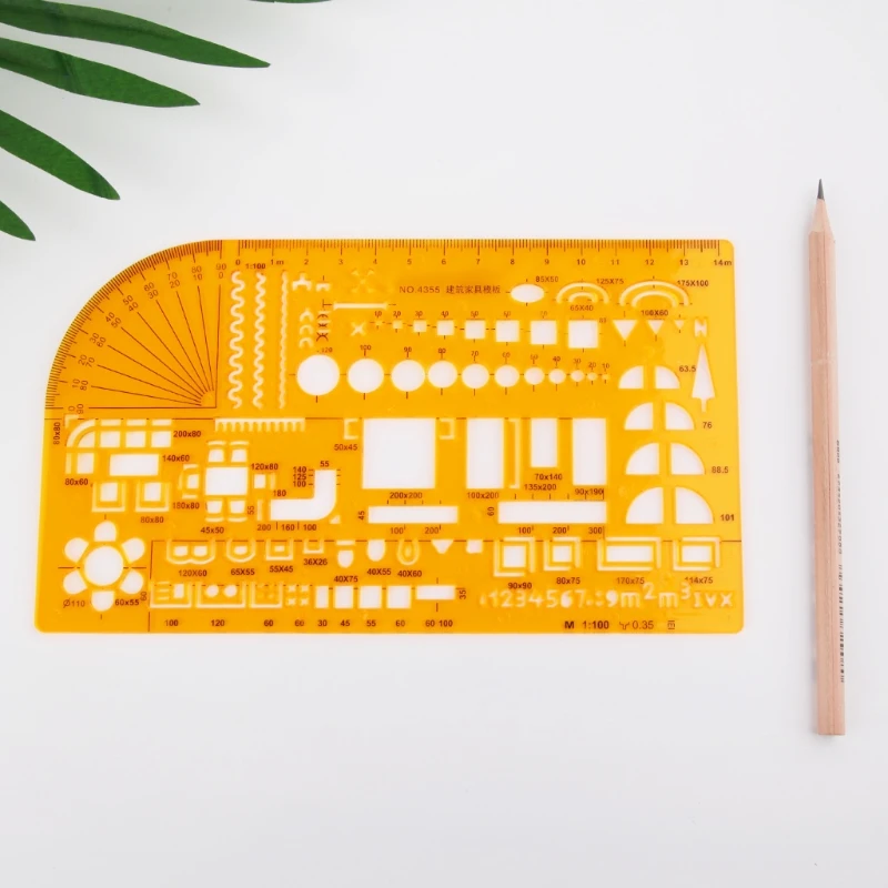 Hot Professional Universal Furniture Construction Architect Template Ruler 1:100