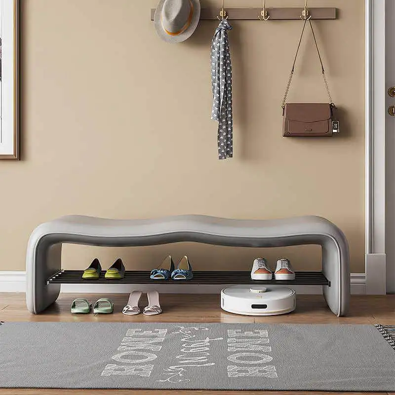 Ergonomic Designer Foot Stool Nordic Minimalist Entryway Hotel Relaxing Foot Stool Lazy Storage Tabouret Lounge Suite Furniture