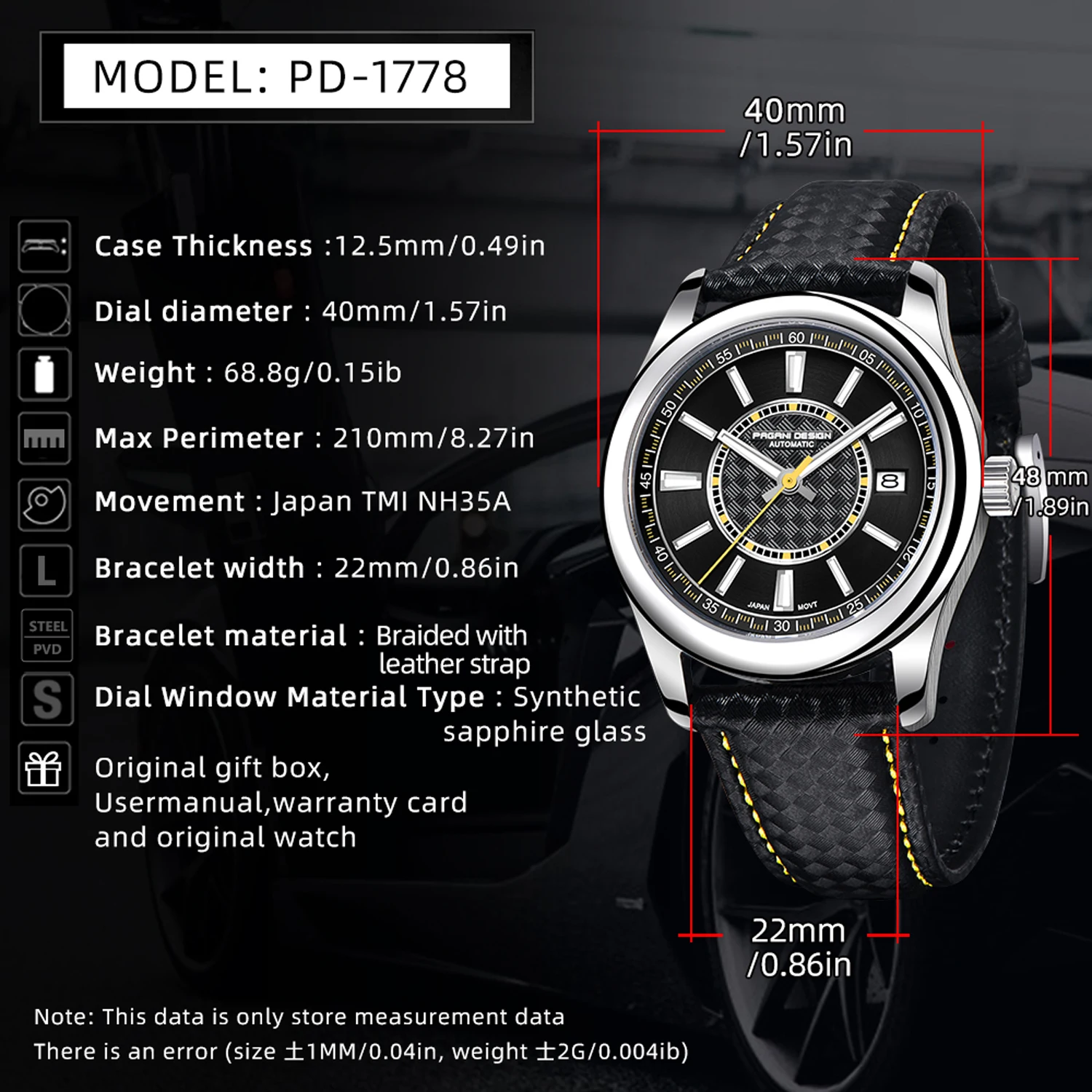 PAGANI DESIGN Mens Watches 2023 Top Luxury Mechanical Automatic Watch For Men NH35A Sports Waterproof Sapphire Gift Reloj Hombre