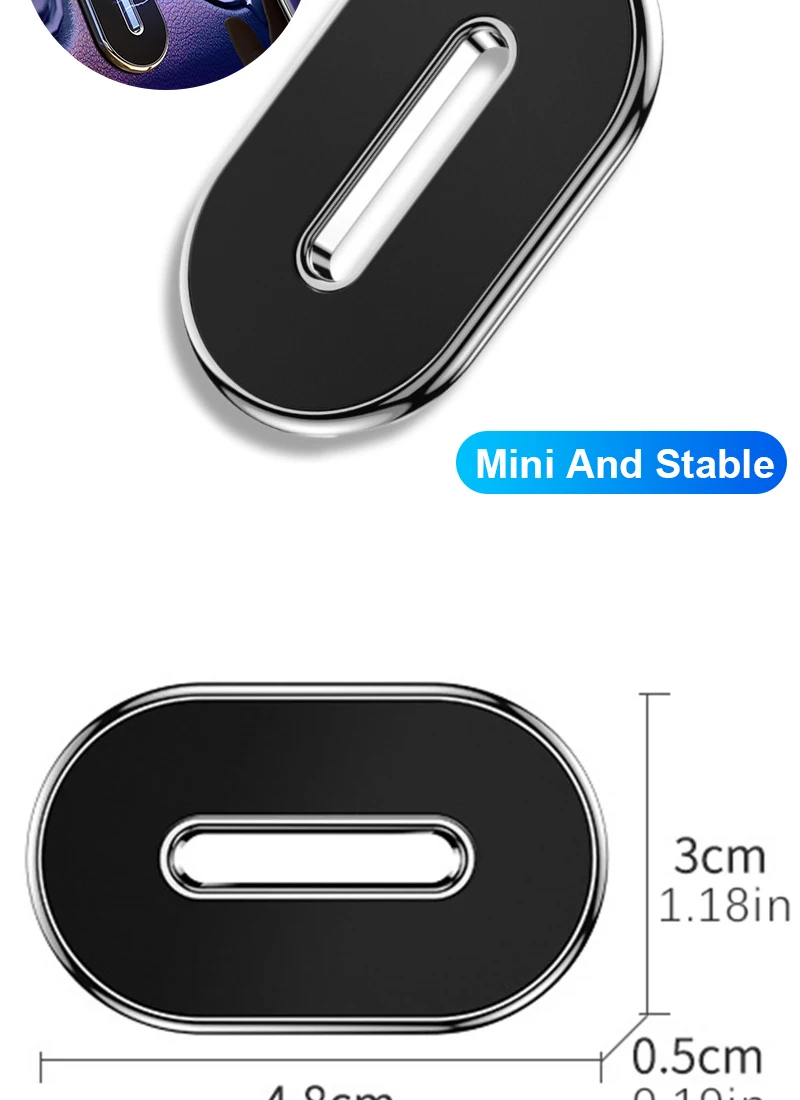 Magnetischer Autotelefon halter drehbarer Streifen formst änder für Huawei Metall starker Magnet GPS Auto Handy halterung für iPhone 13 12 – Detail 3