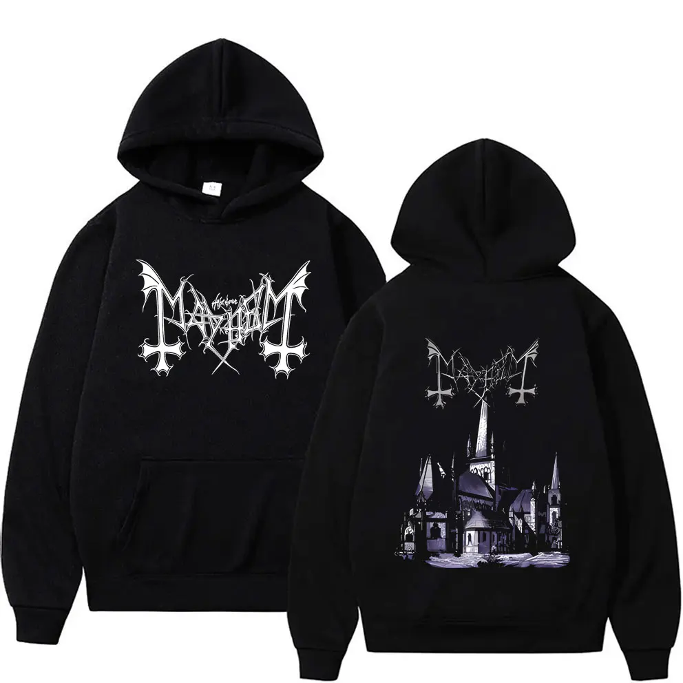 

Mayhem De Mysteriis Dom Sathanas Graphic Pullover Men Women Fashion Death Black Metal Rock Band Hoodie Male Classic Sweatshirt