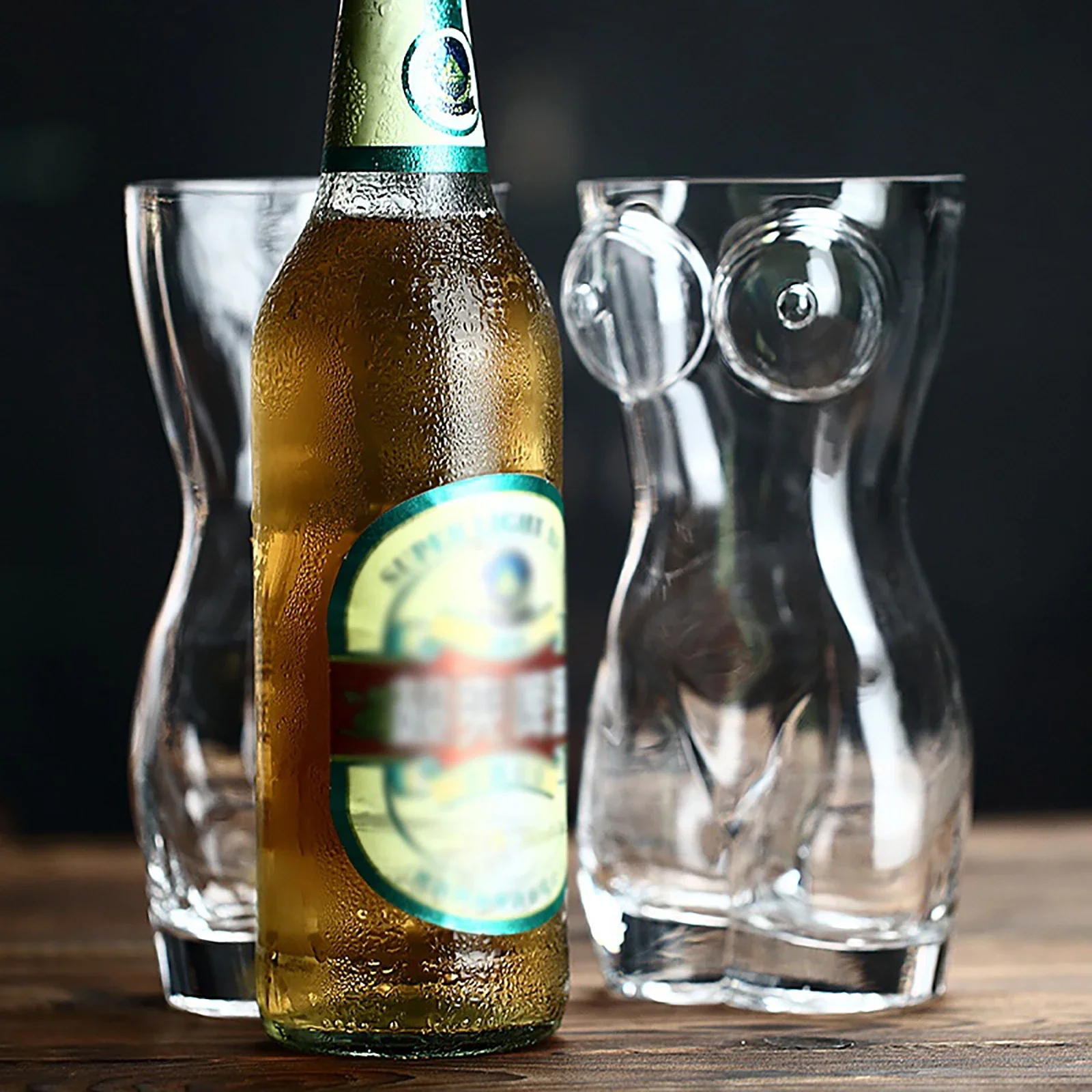 الإبداعية سيدة الرجال الجسم شكل المياه كوب بيرة زجاجي دائم نظارات ويسكي النار النبيذ الزجاج كبير الصدر كوب للبيرة درينكوير 700 مللي #3