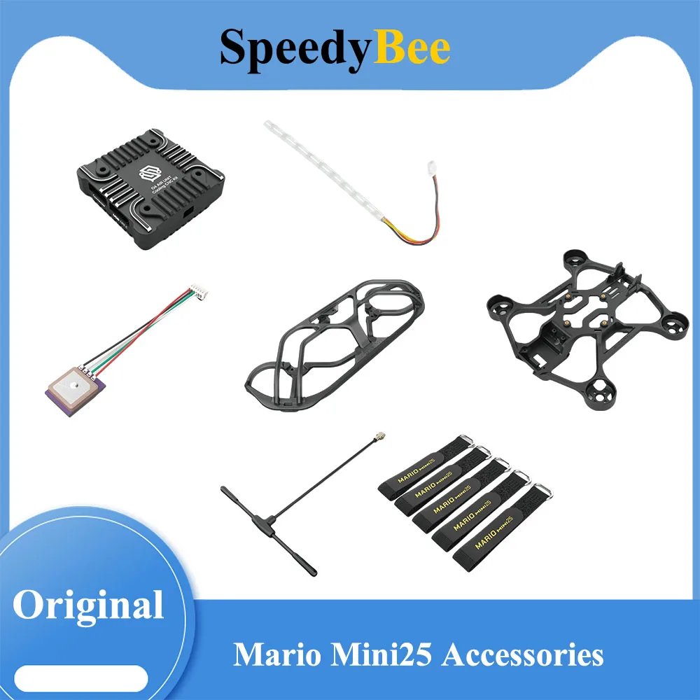 Original Speedybee Mario Mini25 O4 Air Unit CNC Set Frame Wing Protector RGB LED Light GPS ELRS 2.4G Antenna